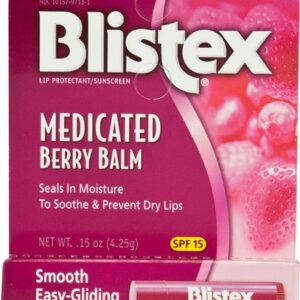 Comprar blistex medicated lip balm spf 15 berry -- 0. 15 oz preço no brasil lip balm lip care medicine cabinet suplementos em oferta suplemento importado loja 21 online promoção -