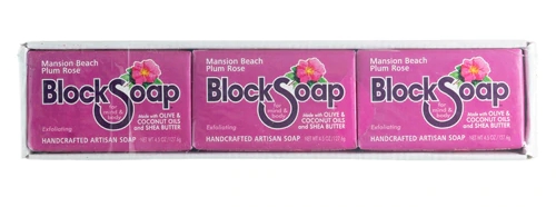 Sabonete em Barra Mansion Beach Plum Rose - Kit com 3 Unidades (Aprox. 420g)
