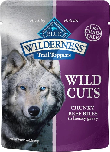 Blue Buffalo Wilderness Wild Cuts Filé de Carne em Molho Rico - 24 Pacotes de 85g Cada