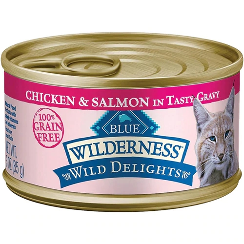Blue Buffalo Wilderness Patê Gato Frango e Salmão Adulto 24x85g