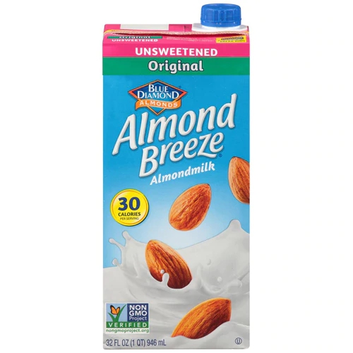 Bebida de Amêndoa Blue Diamond Almond Breeze Original Sem Açúcar 946ml - Leveza e Saúde