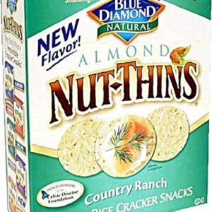 Blue Diamond Nut-Thins Country Ranch: Biscoitos de Arroz e Amêndoa 120g
