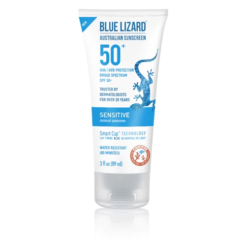 Blue Lizard Australian Sunscreen F04630 BL Sensitive SPF 50 Lotion Tube -- 3 oz