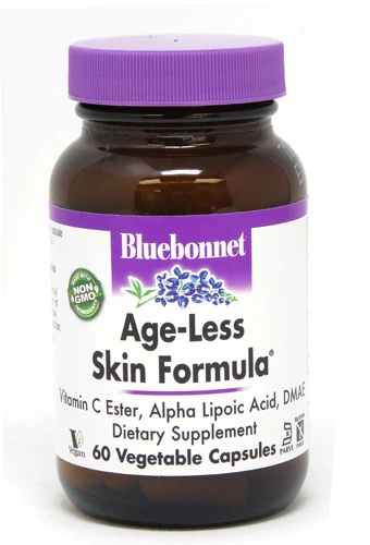 Bluebonnet Nutrition Age-Less Skin Formula 60 Cápsulas - Colágeno e Vitamina C para Pele Radiante