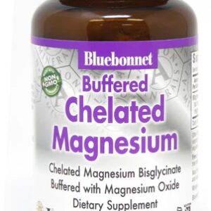Bluebonnet Nutrition Magnésio Quelato Tamponado Albion 200mg - 120 Cápsulas Vegetais