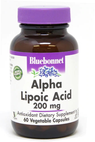 Bluebonnet Nutrition Ácido Alfa-Lipóico 200mg - 60 Cápsulas Vegetais - Antioxidante Potente