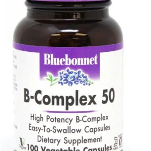 Bluebonnet Nutrition B-Complex 50 - 100 Cápsulas Vegetais: Energia e Bem-Estar Essenciais