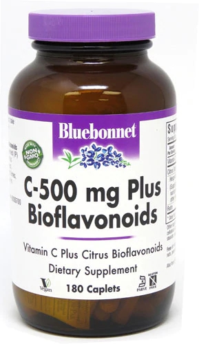 Bluebonnet Nutrition C-500 Plus Bioflavonoids - 180 Caplets: Potencialize sua Imunidade e Bem-Estar