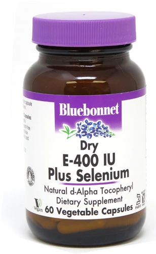 Bluebonnet Nutrition Vitamina E 400 IU + Selênio 200mcg - 60 Cápsulas Vegetais