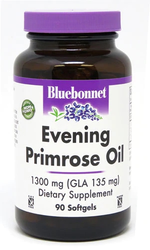 Bluebonnet Óleo de Prímula 1300mg 90 Cápsulas Gelatinosas - Saúde Hormonal e Pele