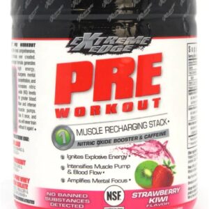 Bluebonnet Nutrition Extreme Edge Pré-Treino Morango Kiwi 300g - Energia e Foco Máximos
