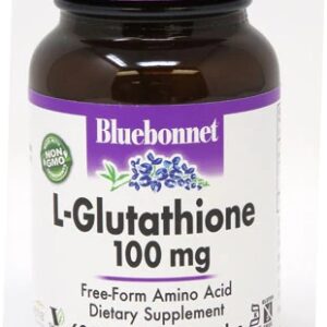Bluebonnet L-Glutationa Reduzida 100mg - 60 Cápsulas Vegetais - Suplemento Antioxidante