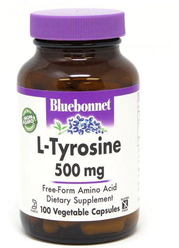 Bluebonnet Nutrition L-Tirosina 500mg - 100 Cápsulas Vegetais
