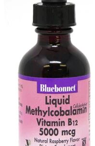 Bluebonnet Nutrition Vitamina B12 Metilcobalamina Líquida Sabor Framboesa Natural - 5000mcg - 59ml
