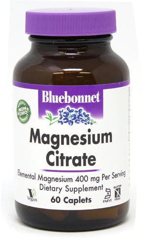 Bluebonnet Nutrition Magnesium Citrate -- 400 mg - 60 Caplets