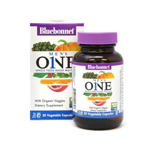 Bluebonnet Nutrition Men's ONE Multivitamínico Completo - 30 Cápsulas Vegetais
