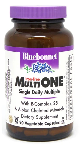 Bluebonnet Nutrition Multi One® Iron Free - Multivitamínico Completo 90 Cápsulas Vegetais