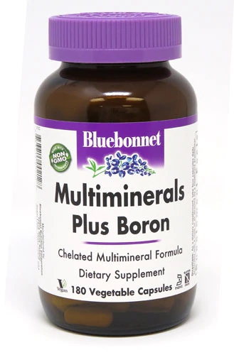 Bluebonnet Nutrition Multiminerals Plus Boron With Iron - 180 Cápsulas Vegetais