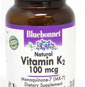 Bluebonnet Nutrition Vitamina K2 100 mcg - 100 Cápsulas Vegetais