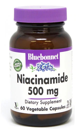 Bluebonnet Nutrition Niacinamida 500mg - 60 Cápsulas Vegetais
