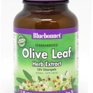 Bluebonnet Nutrition Extrato de Folha de Oliveira 120 Cápsulas Veganas