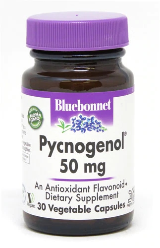 Bluebonnet Nutrition Pycnogenol 50mg - 30 Cápsulas - Extrato de Casca de Pinheiro para Saúde