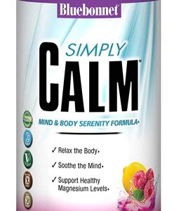 Bluebonnet Nutrition Simple Calm Pó Sabor Framboesa Limão 454g - Bem-Estar e Relaxamento