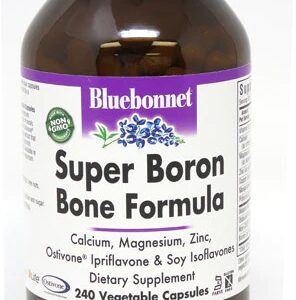 Bluebonnet Nutrition Super Boron Bone Formula - 240 Cápsulas Vegetais para Ossos Fortes