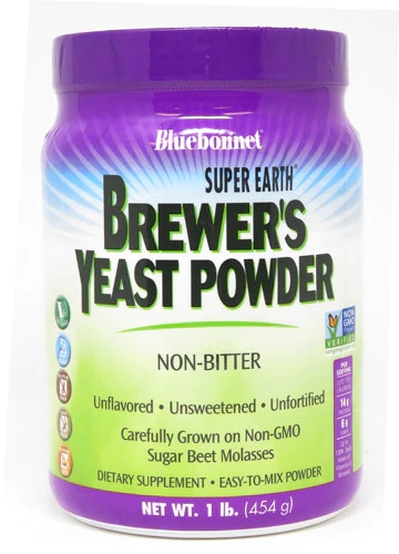 Levedura de Cerveja Bluebonnet Super Earth® em Pó Sem Amargor 454g