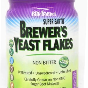 Levedura de Cerveja Bluebonnet Nutrition Super Earth® Não Amarga Sabor Neutro 210g