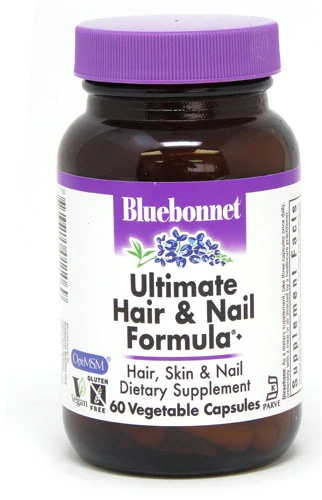 Bluebonnet Nutrition Ultimate Hair & Nail Formula® - 60 Cápsulas para Cabelos e Unhas Fortes