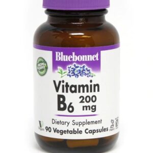 Bluebonnet Nutrition Vitamina B6 200mg - 90 Cápsulas Vegetais