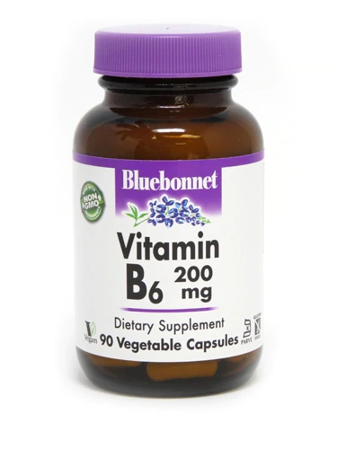 Bluebonnet Nutrition Vitamina B6 200mg - 90 Cápsulas Vegetais