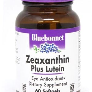Bluebonnet Zeaxantina + Luteína 60 Cápsulas Gelatinosas para Saúde Ocular