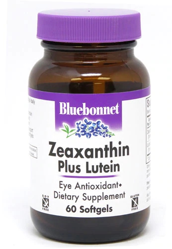 Bluebonnet Zeaxantina + Luteína 60 Cápsulas Gelatinosas para Saúde Ocular