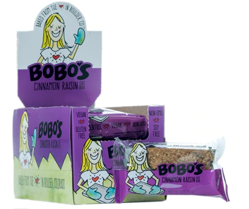 Barras de Aveia BoBo's Sabor Canela e Passas - 12 Barras (aprox. 510g)