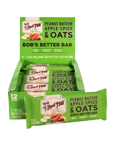 Barras de Cereal Bob's Bar Peanut Butter Apple Spice & Oats 12 Unidades - Bob's Red Mill