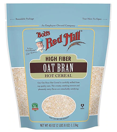 Aveia em Flocos Bob's Red Mill Oat Bran Alta Fibra - 1134g | Café da Manhã Nutritivo