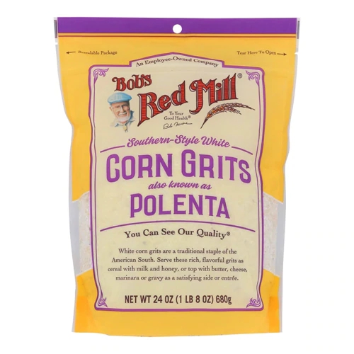 Bob's Red Mill Polenta de Milho Branco - 680g - Saco Reselável