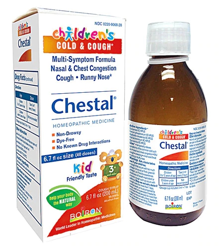 Boiron Childrens Cold and Cough Chestal Xarope 198 ml para Tosse e Resfriado Infantil