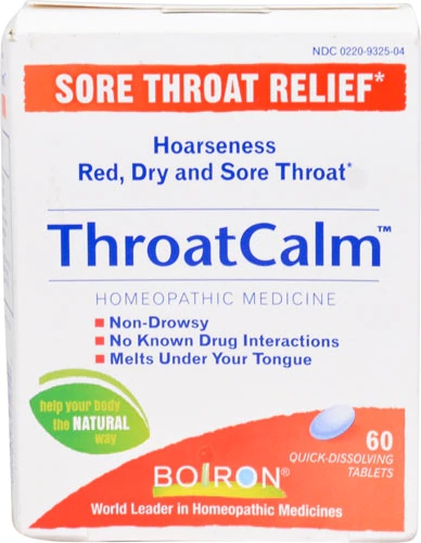 Boiron Throat Calm™ Pastilhas de Dissolução Rápida - 60 Unidades