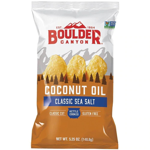 Chips de Batata Boulder Canyon com Óleo de Coco e Sal Marinho 149g