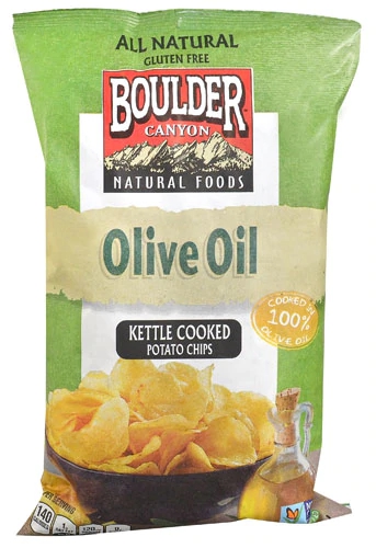 Boulder Canyon Natural Foods Kettle Cooked Potato Chips Olive Oil -- 5 oz