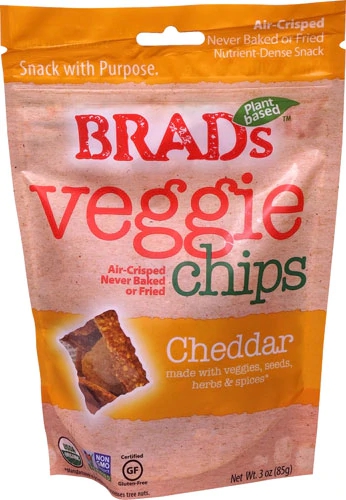 Chips de Vegetais Brad's Raw Foods Sabor Cheddar - 85g