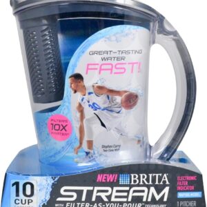 Jarra de Água Brita Stream com Filtro Integrado 2,0L - Cinza