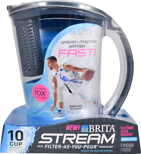 Jarra de Água Brita Stream com Filtro Integrado 2,0L - Cinza