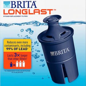 Filtros de Reposição Brita Longlast™ para Jarra - Pacote com 2 Unidades (Aprox. 567g)