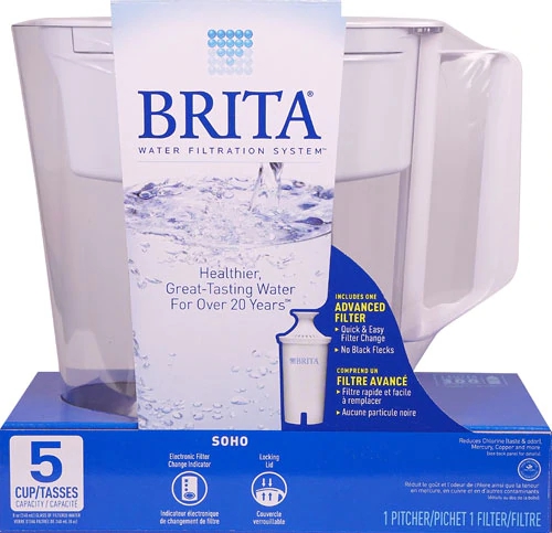 Jarra Filtrante Brita SOHO 5 Copos (Aprox. 1.2 Litros) - Água Pura e Saudável em Casa