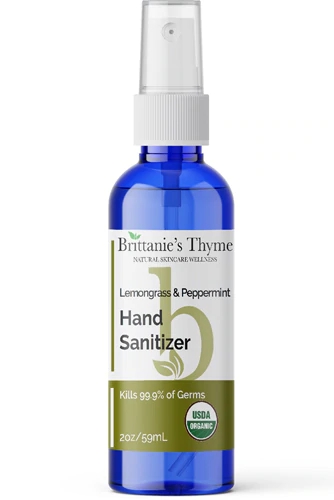 Higienizador de Mãos Orgânico Brittanie's Thyme Capim-Limão e Hortelã - 59g
