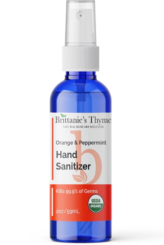 Higienizador de Mãos Orgânico Brittanie's Thyme Laranja e Hortelã - 59g (2 oz)